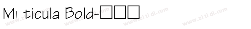 Meticula Bold字体转换